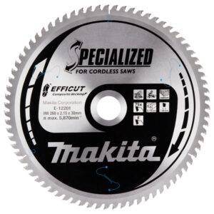 Circular Saw Blade, Efficut T.C.T, 260 x 30 mm, 75 T