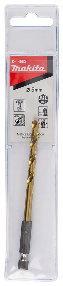 Metal Drill Bit HSS-TiN, 5 x 106 mm - Image 4