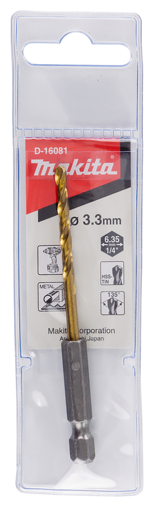 Metal Drill Bit HSS-TiN, 3,3 x 85 mm - Image 4