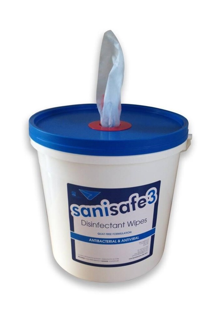 SaniSafe 3 Antiviral Wipes 1000 Sheet Blue 200x200mm