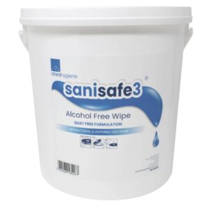 SaniSafe 3 Alcohol Free Antiviral Wipes 1500 Sheet Blue 200x200mm