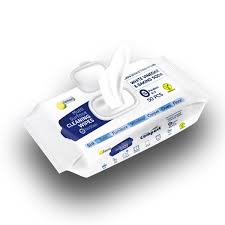 Ultra Compact Multi Surface Cleaning Wipes Lemon Scented White Vinegar and Baking Soda 220x220mm