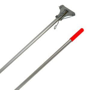 Red Aluminium Kentucky Mop Handle Complete with Metal Clip 137cm