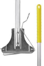 Yellow Aluminium Kentucky Mop Handle Complete with Metal Clip 137cm