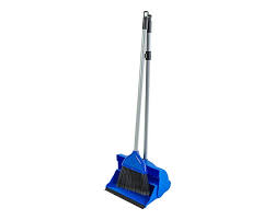 Long Handled Lobby Dust Pan & Brush Set Blue