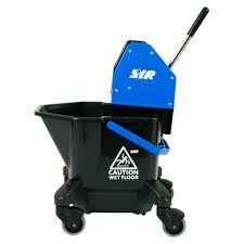 Blue Combo Kentucky Mop Bucket with Wringer/Castor