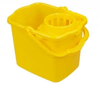 Yellow 15L Mop Bucket with Wringer