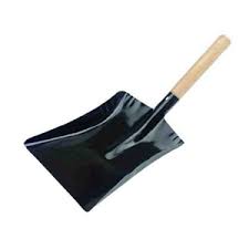 Metal Hand Held Dustpan with Wooden Handle