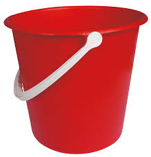 Red 9L Round Plastic Bucket