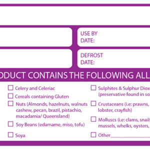 Allergen Date Info Label 60x95mm