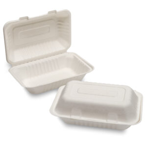 Bagasse Lunch Box White
