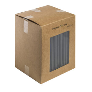 5.5" Paper Cocktail Straw Black 5mm Bore