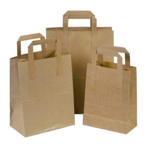 Large SOS Carrier Bag Pure Kraft Paper