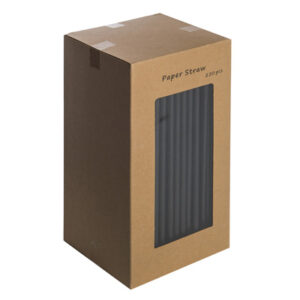 8" Paper Straw Black 6mm Bore