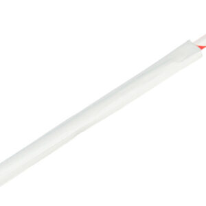 8" Paper Wrapped Paper Straw Red/White 6mm Bore