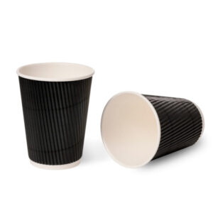 12oz Triple Wall Ripple Cup Black