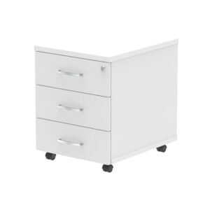 3-Drawer Pedestal White