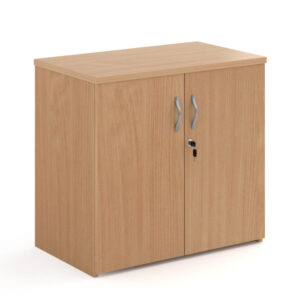 Low Level Lockable Cupboard White 800x470x740mm Bleach