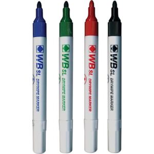 Whiteboard Marker Bullet Tip 2mm Line Assorted Colours