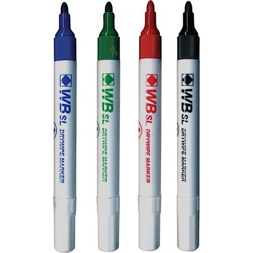 Whiteboard Marker Bullet Tip 2mm Line Assorted Colours