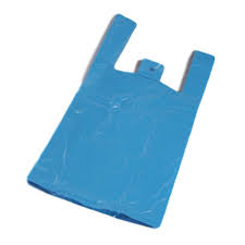 Blue 18mu Vest Carrier Bag 12x18x24"