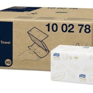 Tork 100278 Extra Soft H3 Singlefold Hand Towel 230x226mm 2ply White