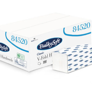 Bulkysoft 84520 V-Fold Hand Towel 210x240mm 2ply White