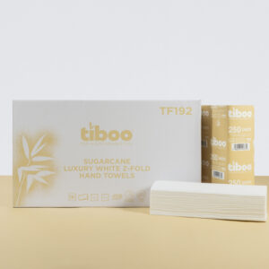 Hand Towel 230x230mm 2ply White Made from Sugarcane