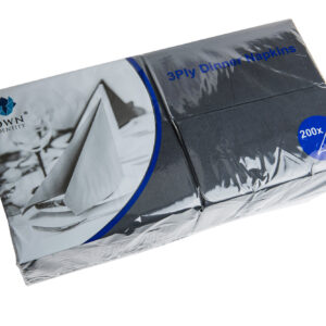 Own Identity 8-Fold 40cm x 40cm Napkin 3ply Black