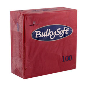 Bulkysoft 32083 4-Fold 40cm x 40cm Napkin 2ply Bordeaux