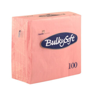 Bulkysoft 32370 4-Fold 33cm x 33cm Napkin 2ply Pink