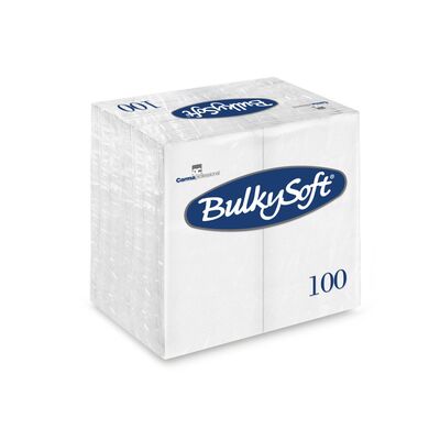 Bulkysoft 32042 8-Fold 40cm x 40cm Napkin 2ply White