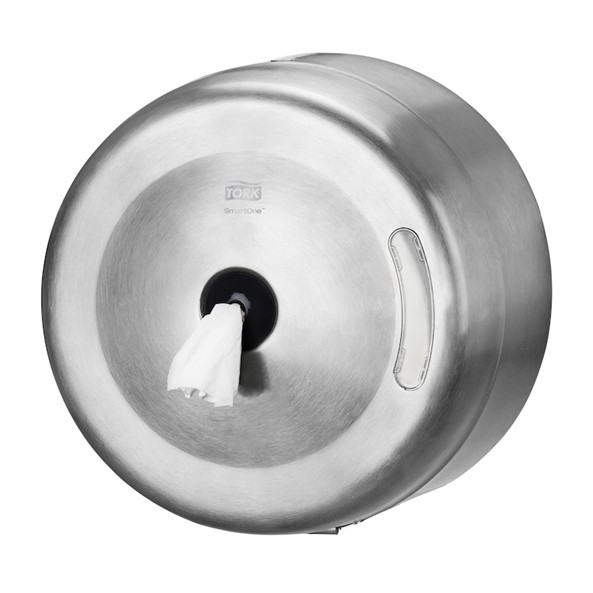 Tork 472054 SmartOne Single Toilet Roll Dispenser Stainless Steel