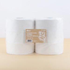 Tiboo Centrefeed Toilet Roll 195m 2ply White Made from Sugarcane
