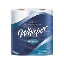 Whisper Classic Premium Toilet Roll 3ply White 220 Sheet