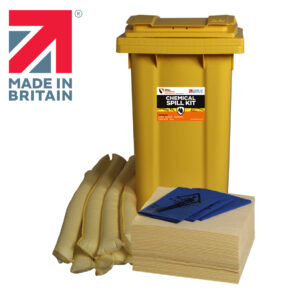 Chemical Absorbent Spill Kit 120L Wheeled Bin