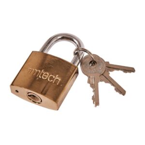Armtech Brass Padlock 20mm with 3mm steel shackle