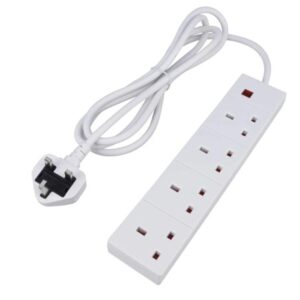 4 Gang White Extension Lead 5m