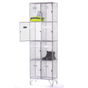 Wire Mesh Lockers with 8 Doors 1980 x 610 x 305mm