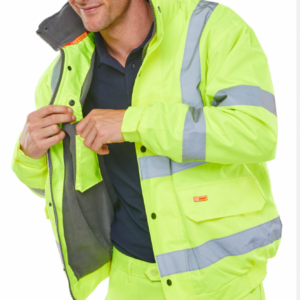 High Visibility Fleece Lined Bomber Jacket