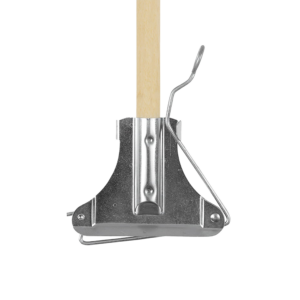 WOODEN HANDLE WITH GALVANISED CLIP ATTACHED